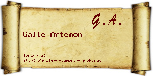 Galle Artemon névjegykártya